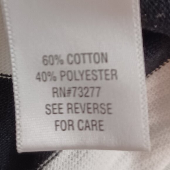 Croft & Barrow Black, White, & Gray Stripped Sweater 60% Cotton Size Medium - Picture 4 of 7